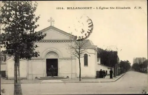 Ak Billancourt Hauts de Seine, Église Sainte Élisabeth