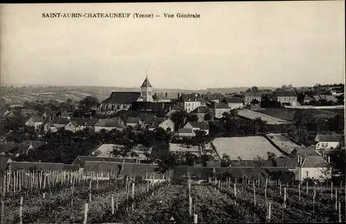 Ak Saint Aubin Chateauneuf Yonne, Vue Générale