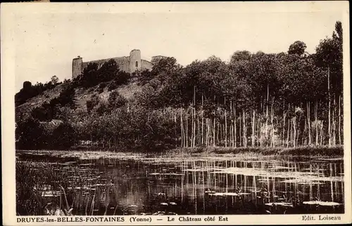 Ak Druyes les Belles Fontaines Yonne, Le Château