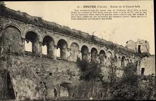 Ak Dannemoine Yonne, Ruines de la Grande Salle