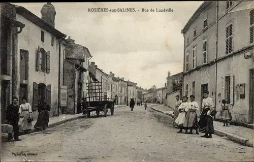 Ak Rosieres aux Salines Meurthe et Moselle, Rue de Lunéville