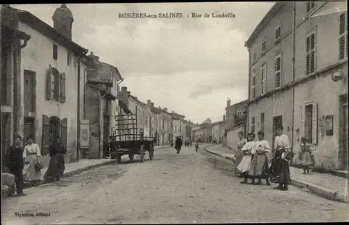 Ak Rosieres aux Salines Meurthe et Moselle, Rue de Lunéville