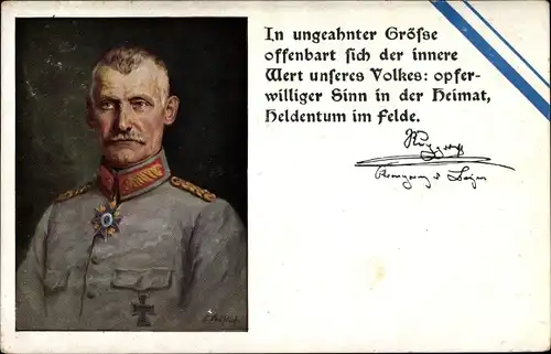 Künstler Ak Kronprinz Rupprecht von Bayern, Portrait