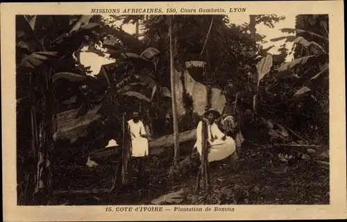 Ak Bonoua Elfenbeinküste, Plantation, Missions Africaines Lyon