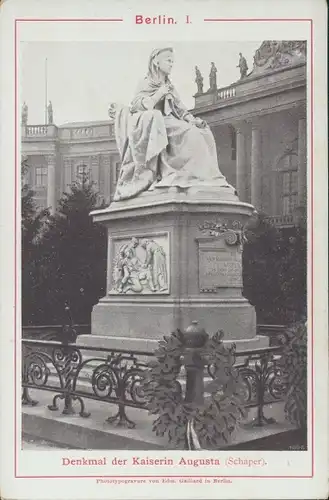 Kabinett Foto Berlin Mitte, Denkmal der Kaiserin Augusta, Schaper, Edm. Gaillard