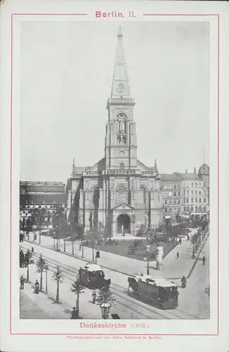 Kabinett Foto Berlin Wedding, Dankeskirche, Orth, Edm. Gaillard, Tram