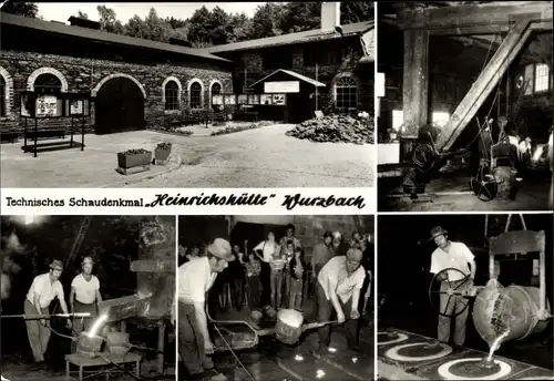 Ak Wurzbach in Thüringen, Heinrichshütte, Technisches Schaudenkmal