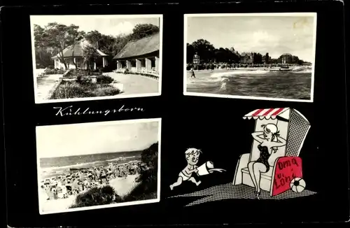 Ak Ostseebad Kühlungsborn, Strandpartie, Meer