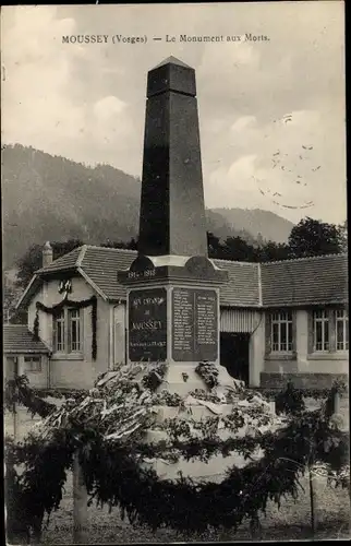 Ak Moussey Vosges, Monument aux Morts