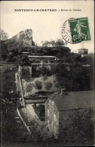 Ak Fontenoy-le-Chateau, Ruines du Château