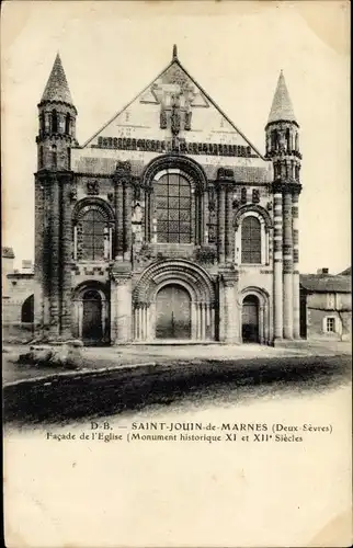 Ak Saint-Jouin-de-Marnes Deux Sèvres, L´Église