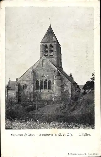 Ak Arronville Val d'Oise, L'Eglise