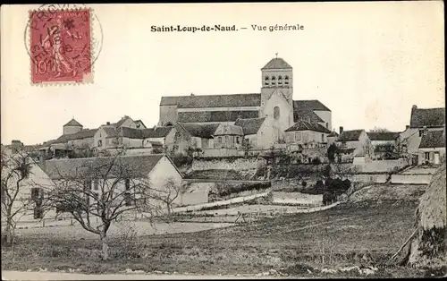 Ak Saint Loup de Naud Seine et Marne, Vue Générale