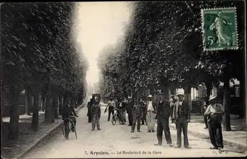 Ak Arpajon Essonne, Boulevard de la Gare