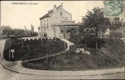 Ak Athis Mons Essonne, La Gare