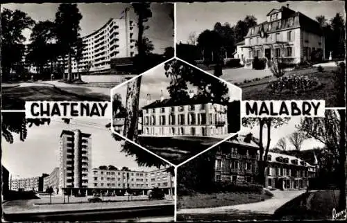 Ak Châtenay Malabry Hauts de Seine, Parcs, Avenues, Mairie