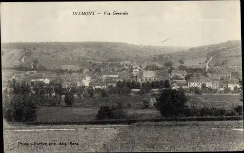 Ak Dixmont Yonne, Vue Générale