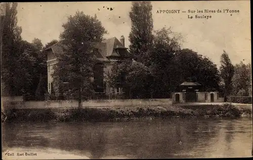 Ak Appoigny Yonne, Sur les Rives de l´Yonne, La Saulaye