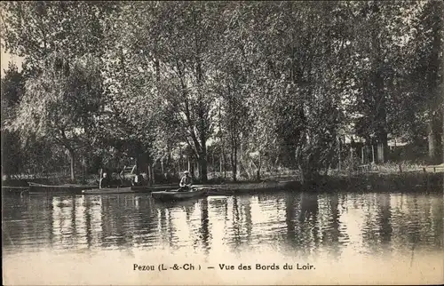 Ak Pezou Loir et Cher, Vue des Bords du Loir