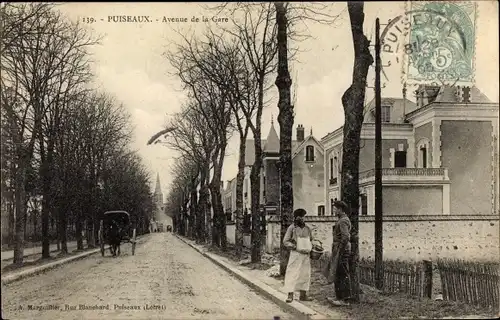 Ak Puiseaux Loiret, Avenue de la Gare