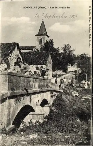 Ak Boviolles Meuse, Rue du Moulin Bas