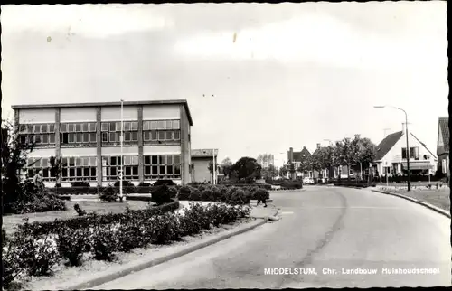 Ak Middelstum Loppersum Groningen, Chr. Landbouw Huishoudschool