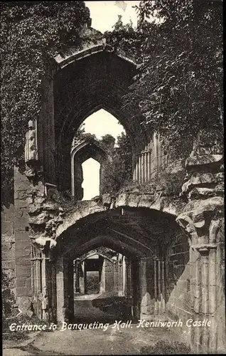 Ak Kenilworth Castle West Midlands, Entrance to Banqueting Hall