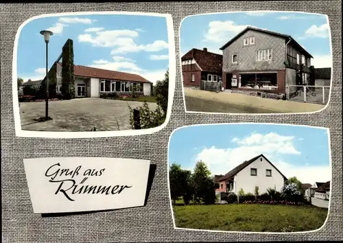 Ak Rümmer Groß Twülpstedt in Niedersachsen, Schule, Lebensmittelladen, Wohnhaus