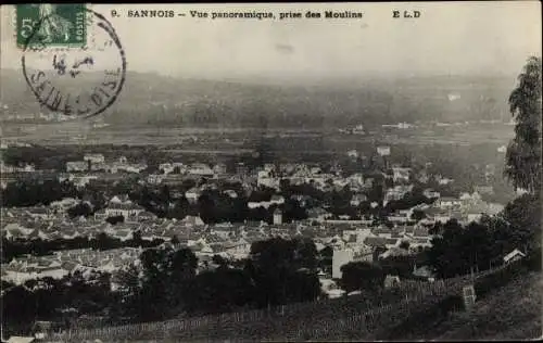 Ak Sannois Val d’Oise, Panorama pris des Moulins