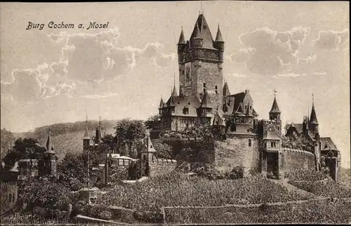 Ak Cochem an der Mosel, Burg