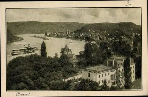 Ak Boppard am Rhein, Teilansicht
