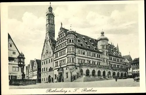 Ak Rothenburg ob der Tauber Mittelfranken, Rathaus