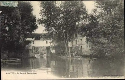 Ak Mantes Yvelines, La Seine à Dennemont