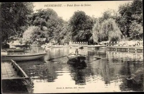 Ak Dennemont Yvelines, Petit Bras de la Seine