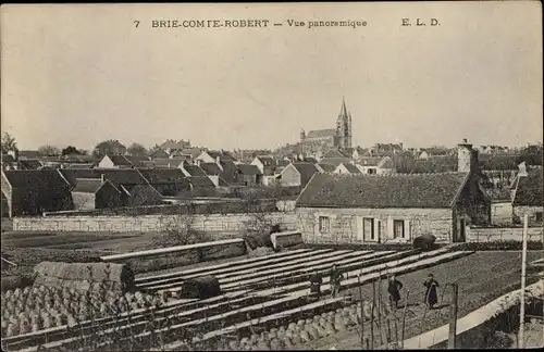 Ak Brie Comte Robert Seine et Marne, Vue Panoramique