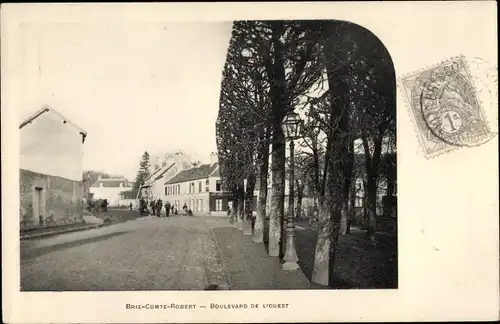 Ak Brie Comte Robert Seine et Marne, Boulevard de l´Ouest