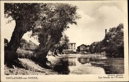 Ak Coulanges sur Yonne, Les Bords de l´Yonne