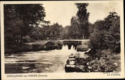 Ak Coulanges sur Yonne, Le Perthuis, Écluse