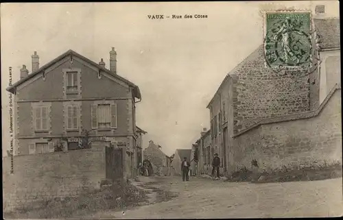 Ak Vaux Eure, Rue des Cotes