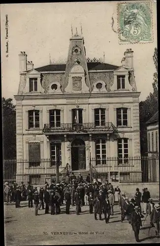 Ak Verneuil Eure, Hotel de Ville