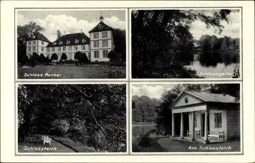 Ak Panker in Schleswig Holstein, Schloss, Schlossgarten, Schlossteich