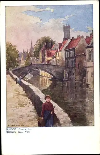 Künstler Ak van Acker, Flori, Bruges Brügge Flandern Westflandern, Botermarkt