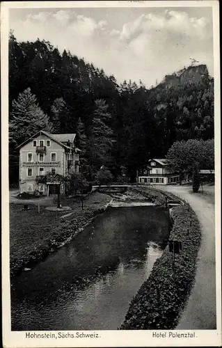 Ak Hohnstein Sächsische Schweiz, Hotel Polenztal