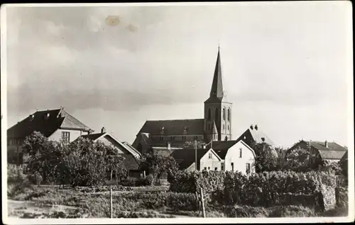 Ak Cothen Utrecht, Panorama met R K Kerk