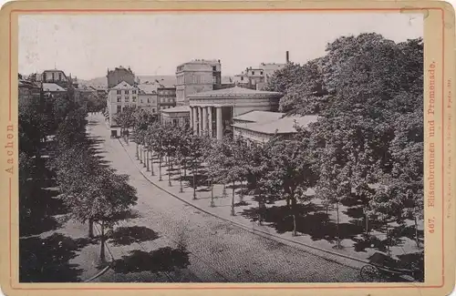 Kabinett Foto Aachen in Nordrhein Westfalen, Elisenbrunnen und Promenade