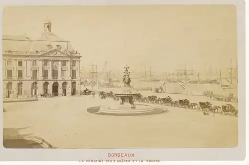 Kabinett Foto Bordeaux Gironde, Fontaine des 3 graces et la bourse