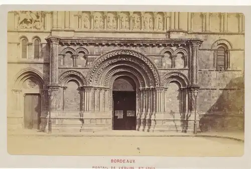 Kabinett Foto Bordeaux Gironde, Portail de l'Eglise Sainte Croix