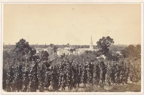 Kabinett Foto Bordeaux Gironde, Weingut, Panorama vom Ort