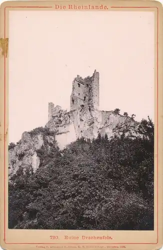 Kabinett Foto Königswinter am Rhein, Drachenfels