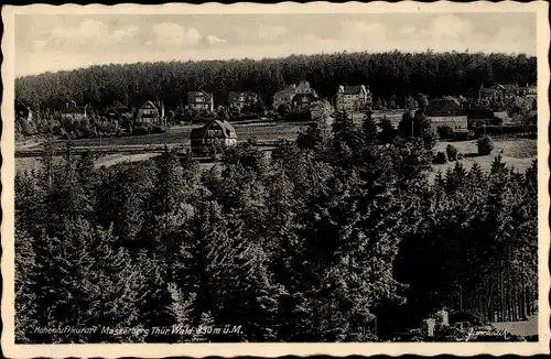 Ak Masserberg in Thüringen, Panorama vom Ort